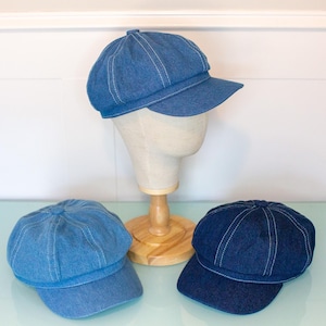 Newsboy Hat for Men Women, Denim Newsboy Cap Unisex Oversize ,Spring Summer Fall Hat for Men Women  baker boy hat, Holiday Gift Gift for her