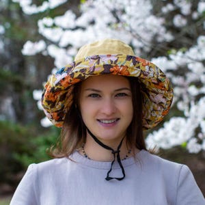 Summer Floppy Hat , Summer Hat, Sun Hat For Women, Women&#39;s Spring Summer Floral Bucket Hat for Womens, Cotton Bucket Hat for Women