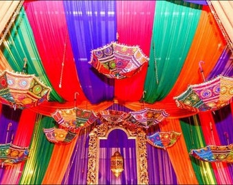 15 Pcs Mix Christmas Decor, Umbrella Home Decor, Wedding Umbrella parasol, Beautiful Party Decor, Umbrella Parasol Decor, Indian Vintage