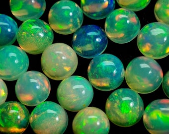Natural Ethiopian Opal Round Ball Beads Gemstones for Jewelry Making, Gemstone balls, Rings, Pendant, Opal Beads Bracelet Wholesale All size