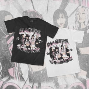 Black Pink T Shirt, BlackPink World Tour 2025 T-Shirt, Jisoo Jennie Lisa Rose Blink Gift, BP Concert Tee, Kpop Shirt