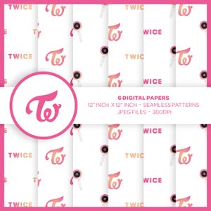 TWICE Kpop デジタルペーパー TWICE デコレーション Kpop デコレーション 印刷可能なペーパー シームレスペーパー
