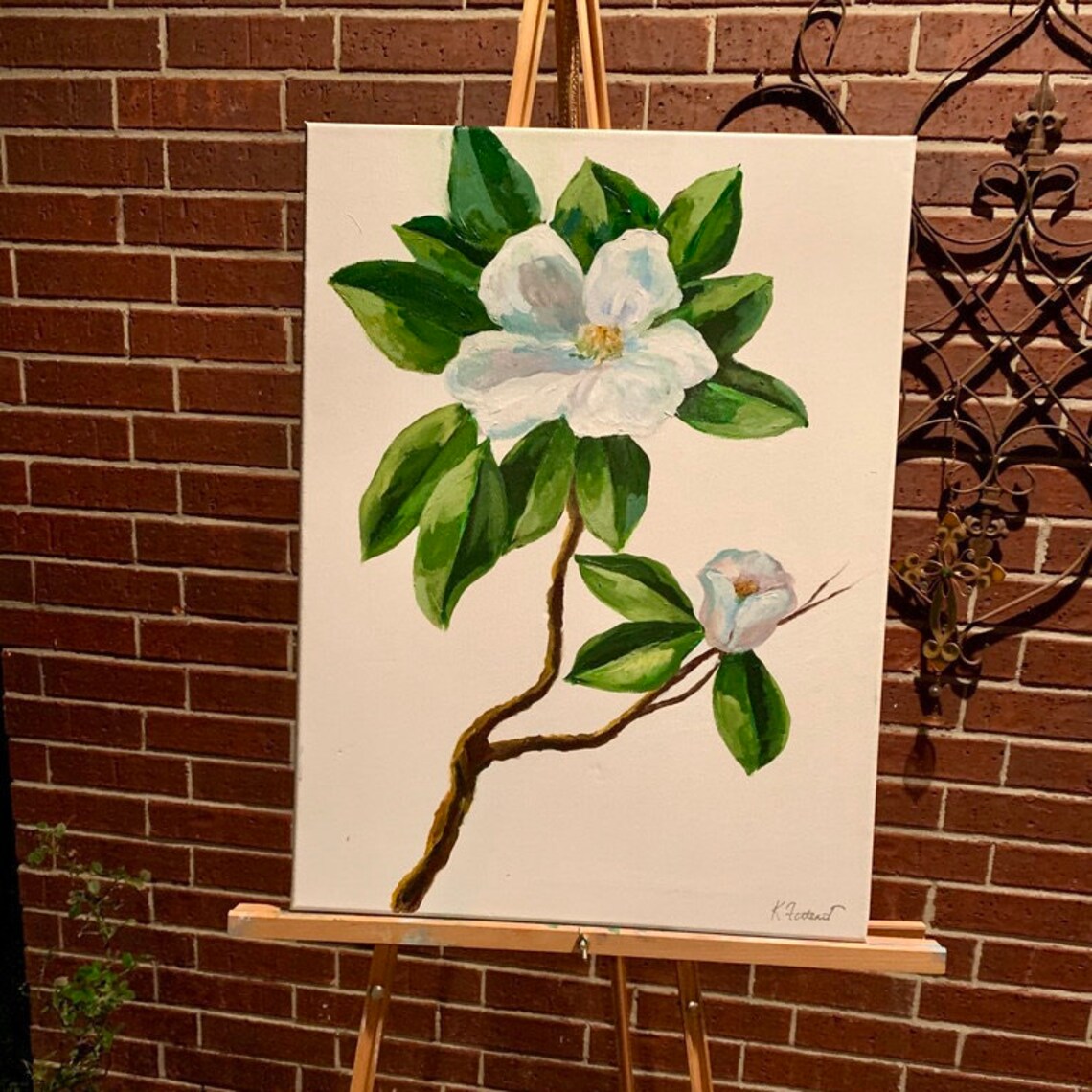 Magnolia Painting, Magnolia Wall Art, Magnolia Giclee Print, Fine Art