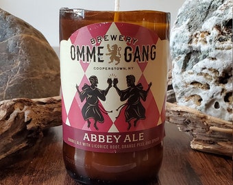 Ommegang Abbey Ale Upcycled Craft Candles