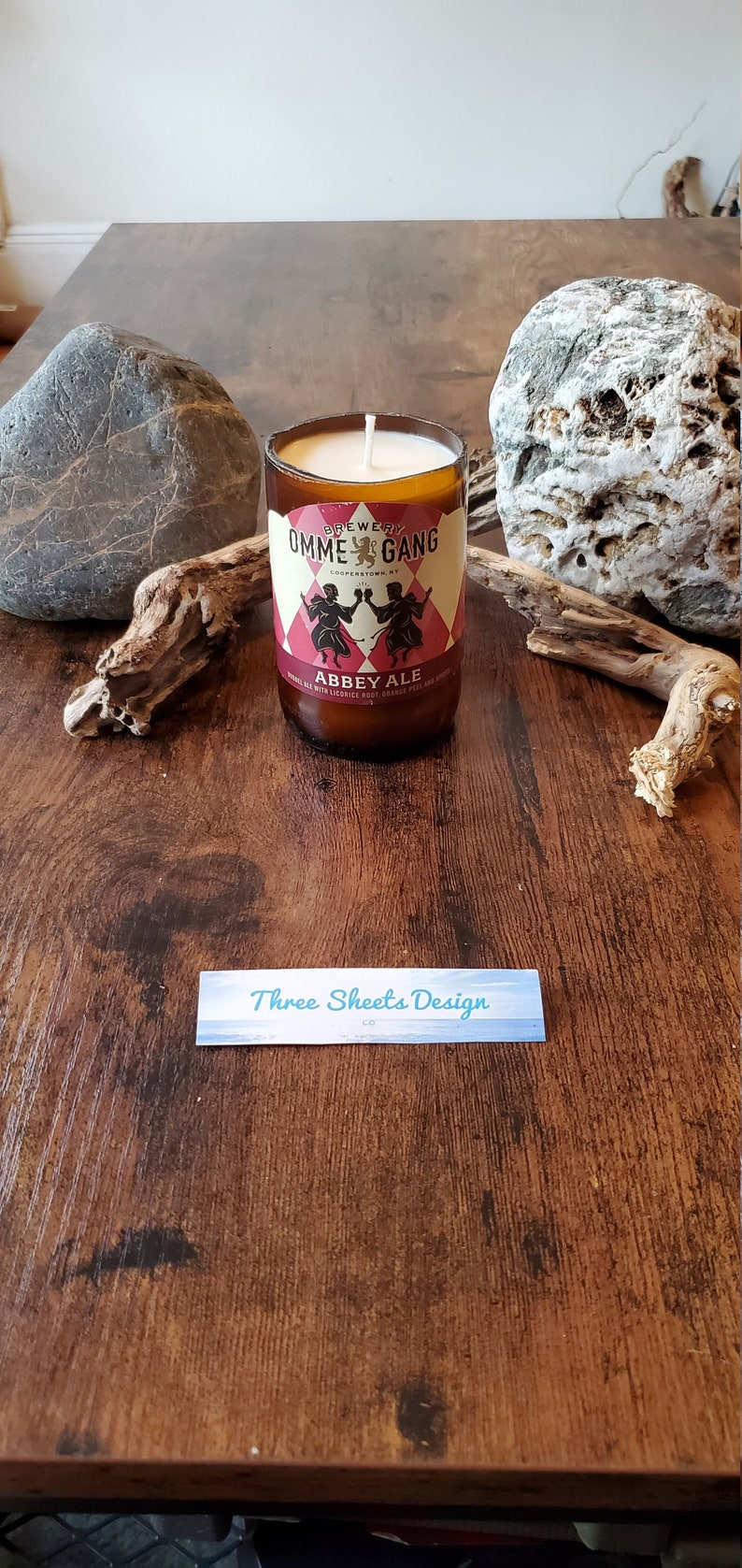 Ommegang Abbey Ale Upcycled Craft Candles