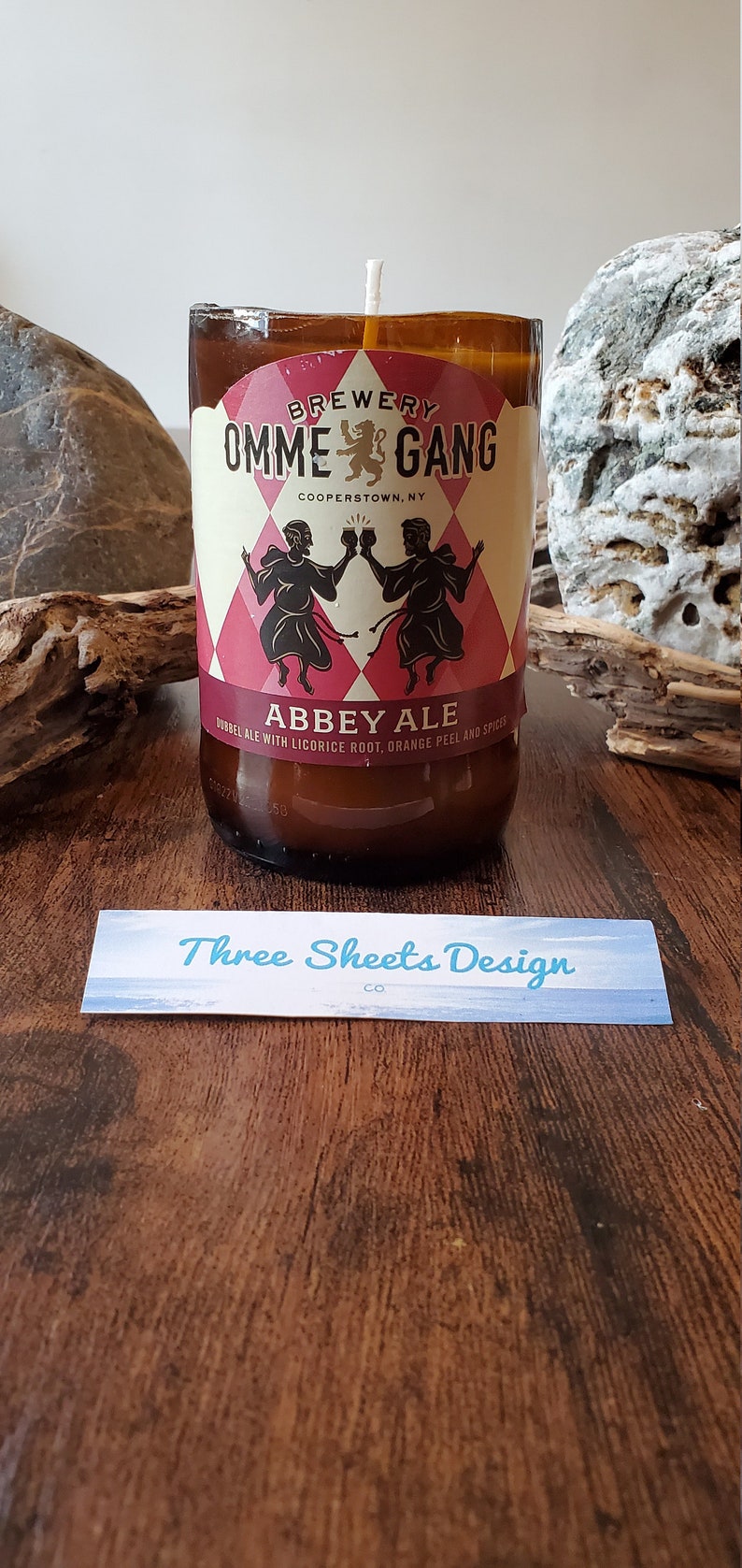 Ommegang Abbey Ale Upcycled Craft Candles