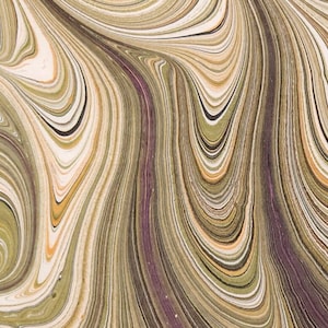 Fascinating hand painted marbled silk fabric by the yard