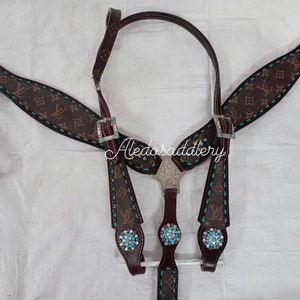letvægt Sporvogn Accord Western Dark Brown Bling Tack Set of Headstall and Breast - Etsy