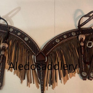 Klassy Cowgirl Leather Headstall & Breast Collar Set w/ Louis