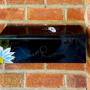 Hand-Painted Horizontal Wall-Mounted Mailbox (Personalized, Customized, Beautiful Painted Mailbox)