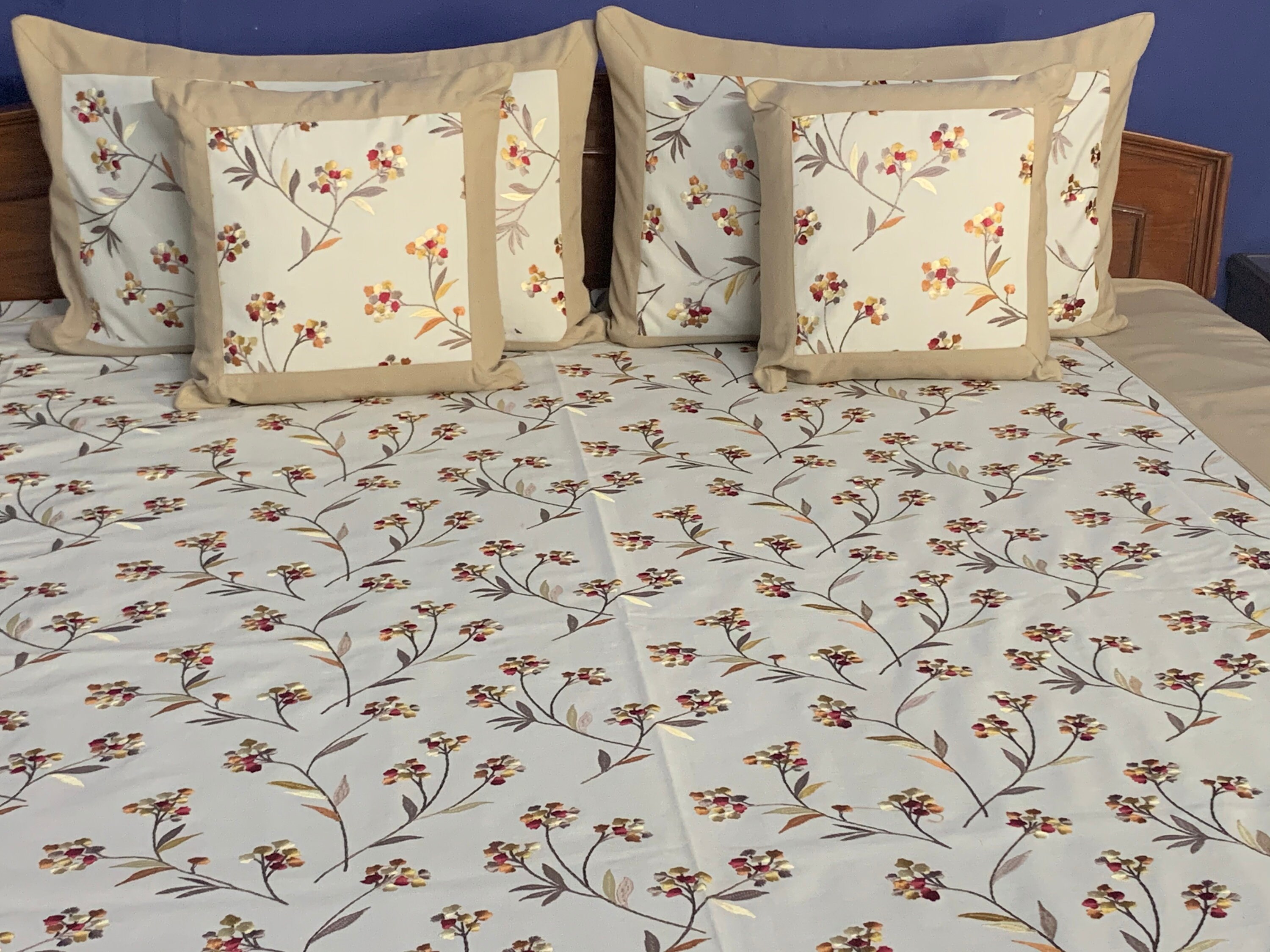 Indian Cotton Polyester Bed cover/ Bed spread 108 x 108 02 Etsy
