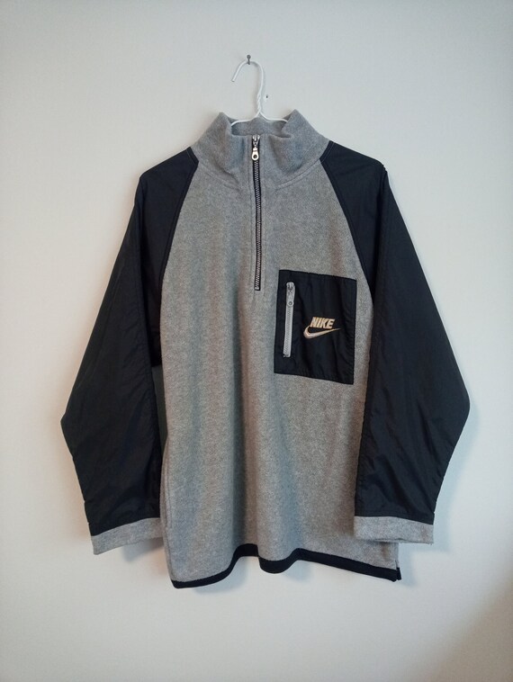 1990's Nike quarter-zip two tone fleece sweater