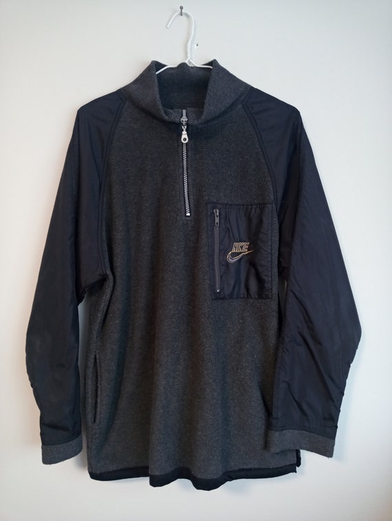 1990's Nike quarter-zip two tone fleece sweater