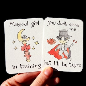 Original Magic Girl Orakel Tarot Deck | süßes Deck | Geschenk für Ihn Hexen Weissagung handgemachtes Indie-Deck