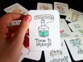 Magic deck | Oracle tarot witch indie cute deck | original retro handmade printed cards | gift for her | pocket deck product logo
