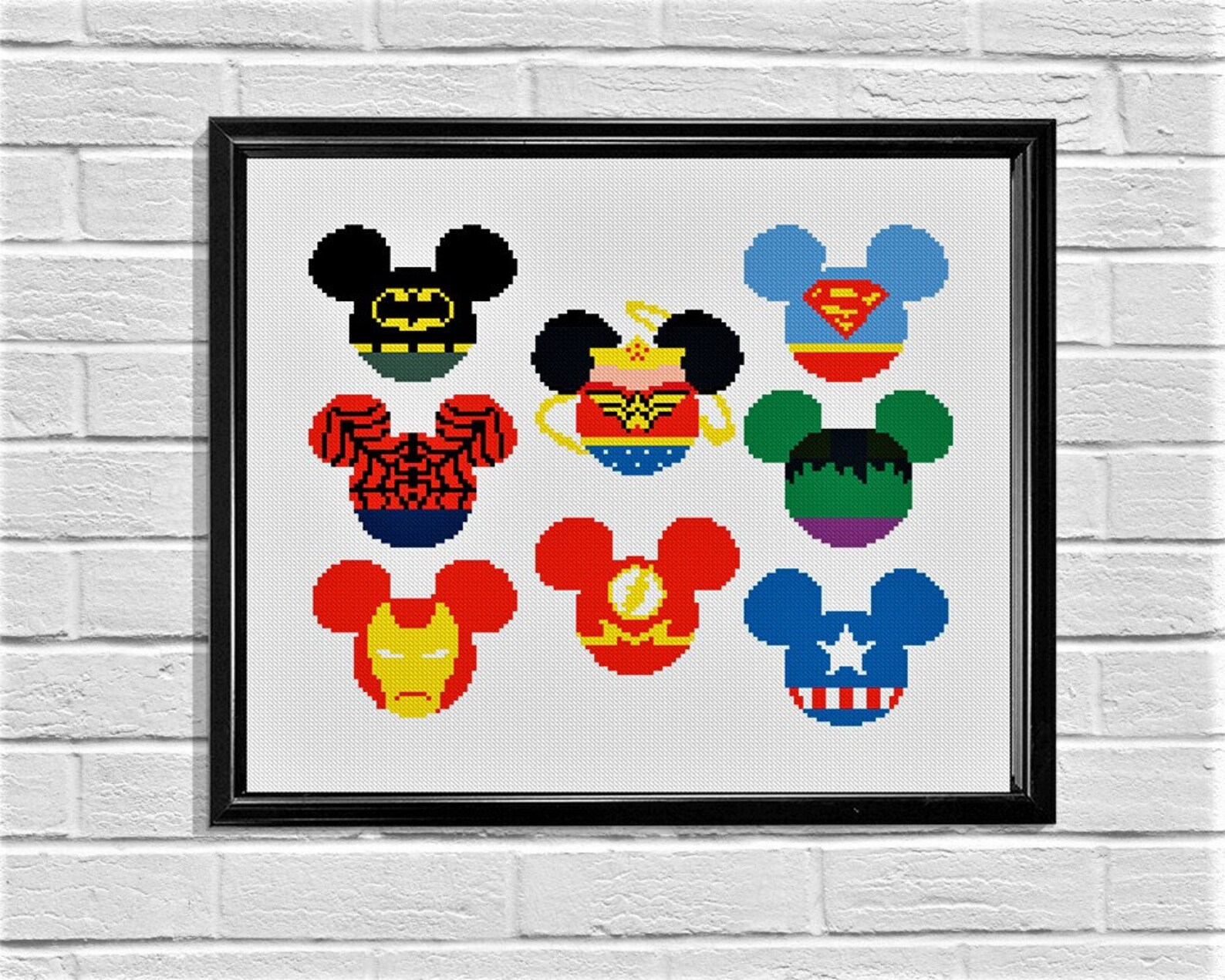 Marvel super heroes Cross Stitch pattern/DC/Disney/Mickey Etsy