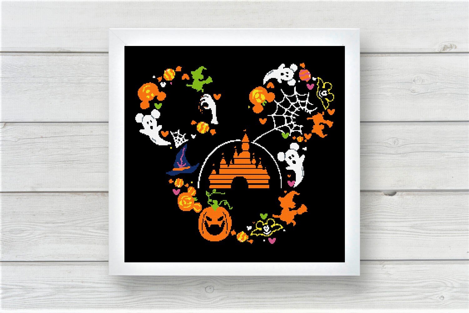 Halloween Disney Christmas Cross Stitch Pattern/Mickey Mouse/Pumpkin/…