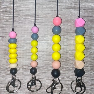 Pencil Lanyard, Teacher Lanyard, Beaded Lanyard, Teacher Gift, Teacher ID Badge