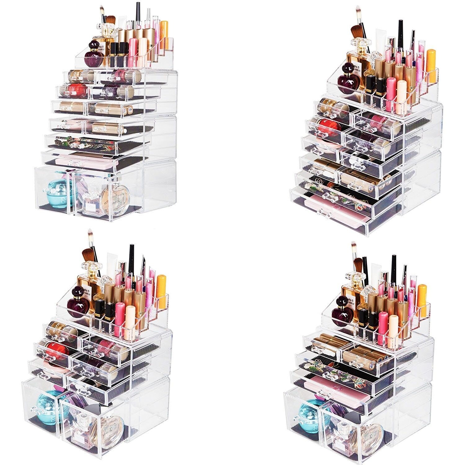 Acrylic 12 Drawers Cosmetic Tower Makeup Organizer Jewelry Box Etsy
