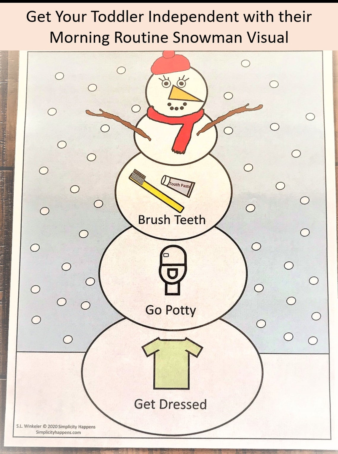 Potty Training & Morning Routine Visual for Etsy