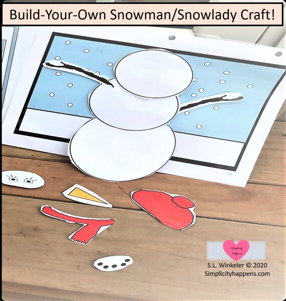 Build-a-snowman Craft Activity for Toddlers/preschoolers