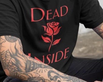 Dead Inside W/ Rose Men's Graphic Tee