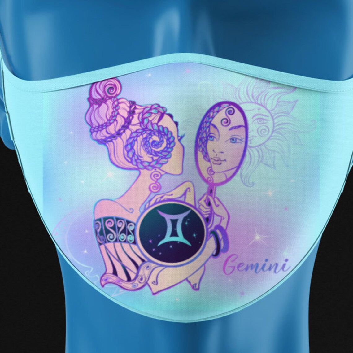 Facemask Zodiac Sign Mask Astrology Face Mask Choose Your Etsy