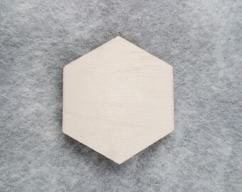 Hexagon Shape - Laser Cut Unfinished Wooden Cutout Shape