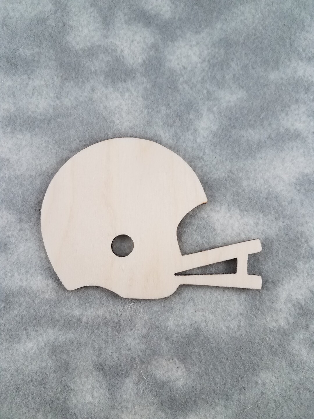 Football Helmet Shape Laser Cut Unfinished Wooden Cutout Shape Etsy