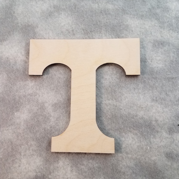 Letter T Shape - Laser Cut Unfinished Wooden Cutout Shape