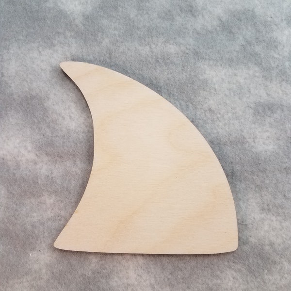 Shark Fin Shape - Laser Cut Unfinished Wood Cutout Shape