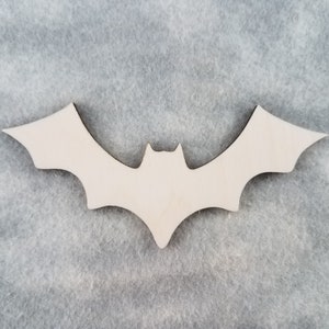 Bat Shape Laser Cut Unfinished Wooden Cutout Shape image 1