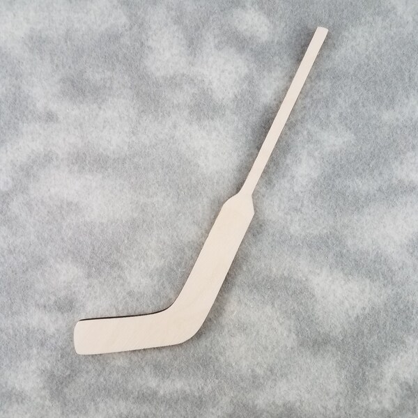 Hockey Goalie Stick Shape - Laser Cut Unfinished Wooden Cutout Shape