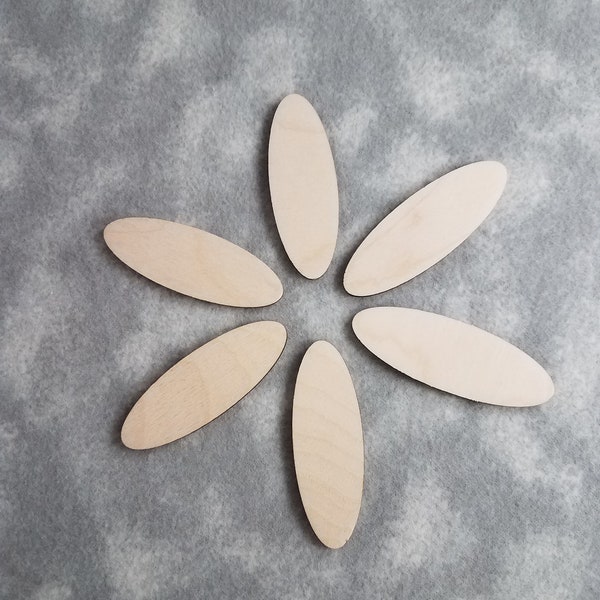 Flower Petal #1 Shape - Laser Cut Unfinished Wooden Cutout Shape