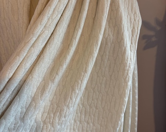Cable Knit Fabric – 2.5 yds | Off-White | Apparel & DIY Sewing