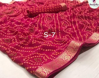 Chiffon Bandhani Saree, Casual Wear, Design SARI# 1027