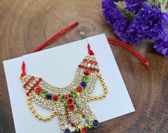 Necklace for Laddu Gopal / Krishna Jewelry/ Bal Gopal Haar, 1.75", RKF#700