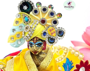 Pagdi Mukut of Bal Gopal Krishna Laddu Gopal / Krishna Jewelry/ Bal Gopal / Handcrafted, RKF- 1331