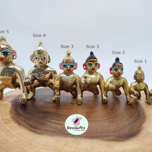 Laddu Gopal Ji Idol for Home Temple/Little Baby Krishna Idol, RKF-1050