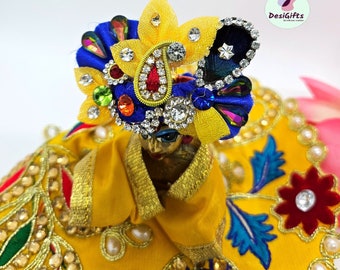 Pagdi Mukut of Bal Gopal Krishna Laddu Gopal / Krishna Jewelry/ Bal Gopal / Handcrafted, RKF- 1332