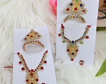 Kanha Jewelry Set for Laddu Gopal / Krishna Jewelry/ Bal Gopal / kanha Haar, 2 - 2.5", RKF- 1277