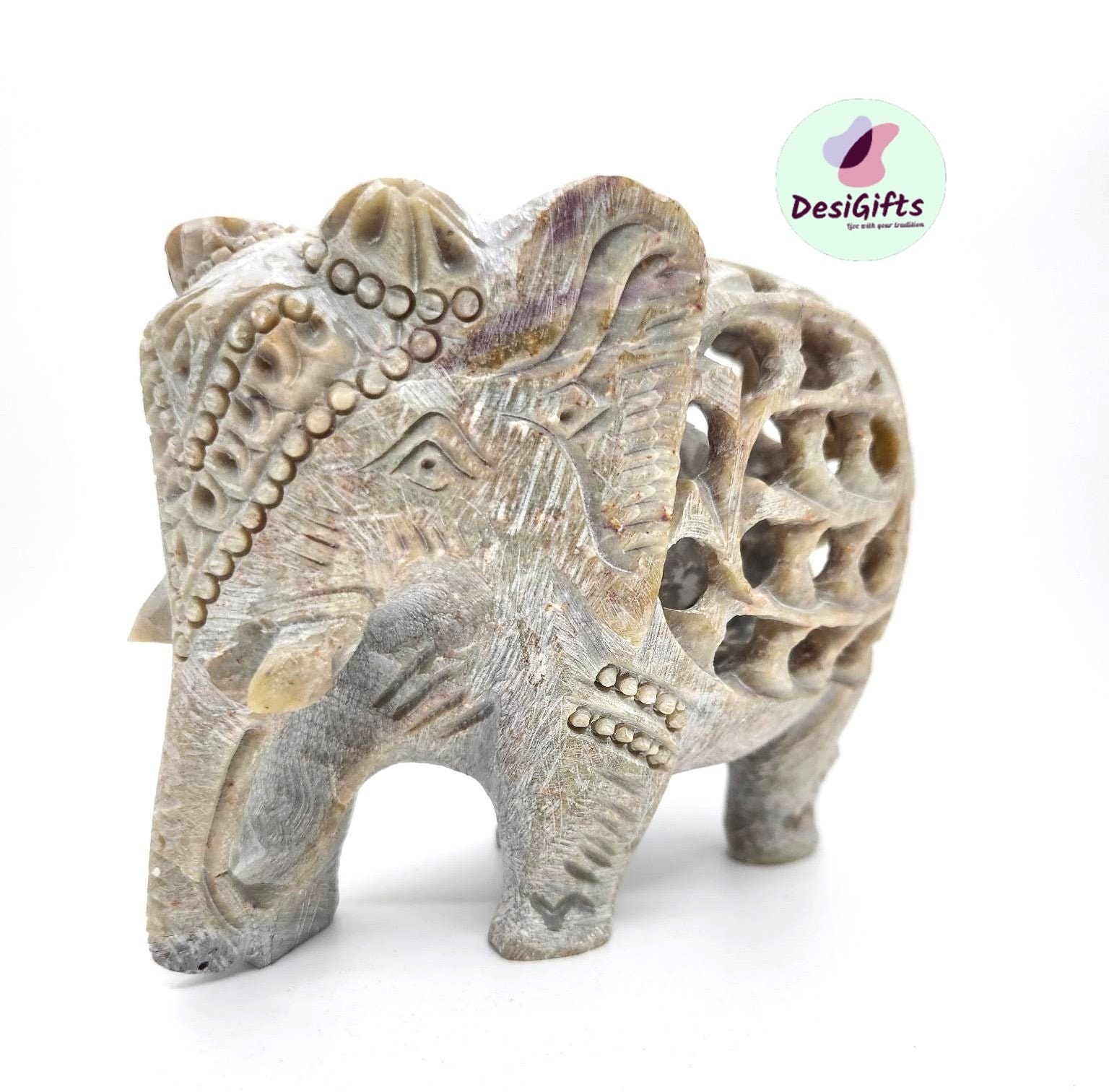 Elephant Soapstone Carving and Whittling—DIY Arts and Craft Kit. All K