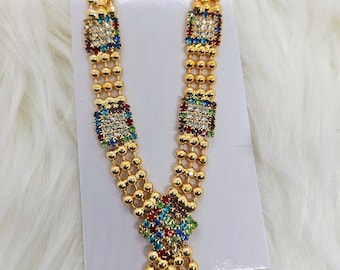 Kanha Necklace for Laddu Gopal / Krishna Jewelry/ Bal Gopal / kanha Haar, ~3", RKF- 1276