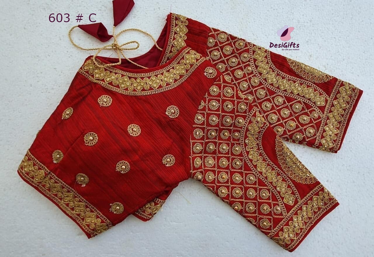 Phantom Silk With Handwork Thread & Coding Work Saree Blouse