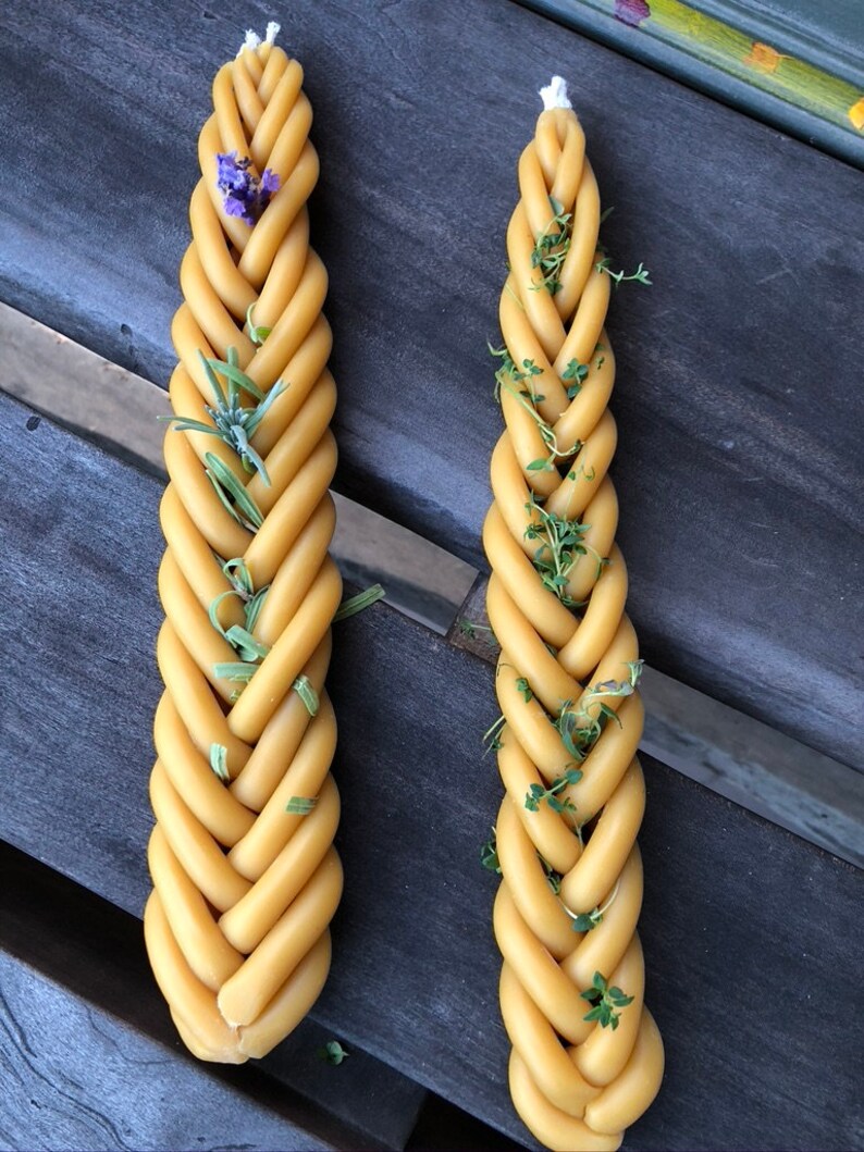 5taper Natural Beeswax Havdalah Candles with or Without Herbs Etsy
