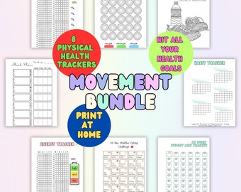 Yearly Trackers Bundle - PRINTABLE A5 Journal Pages - Value Pack