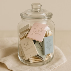 Cajas de cerillas, regalos de boda personalizados, marca comercial, regalos de fiesta, regalos de inauguración de la casa, cumpleaños, baby shower, cerillas