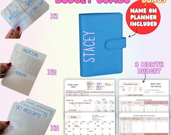 Starter Cash Envelopes Budget Planner for Daily Spending and Sinking funds savings goals Personalized
