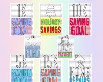 Savings Trackers Digital Planner Bill Tracker Budget Spreadsheet Cash Stuffing Good Notes Planner Remarkable 2 Planner