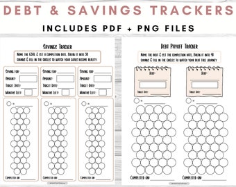 Savings Tracker Debt Tracker Printable Budget Digital Planner Budget Planner Budget Doctor